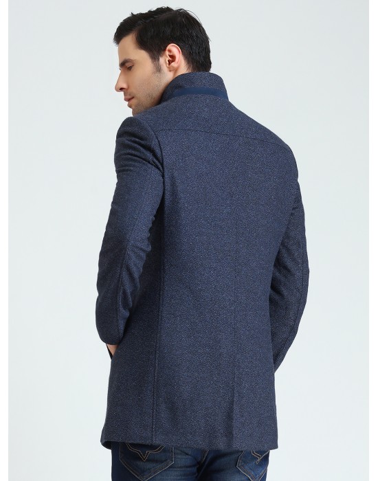 ACROWOOL COAT MEN  NAVY MIXTURE